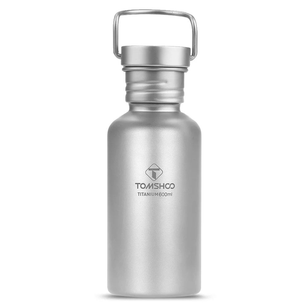 600ml Full Titanium Water Bottle Ultralight Outdoor Camping Hiking Cycling Water Bottle
