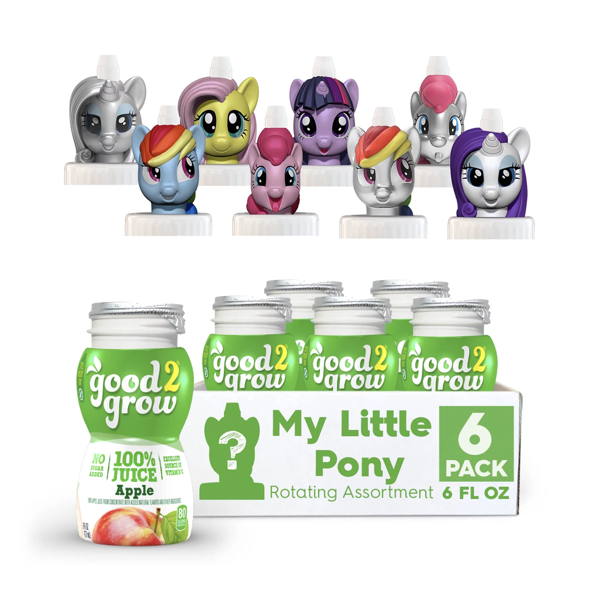 good2grow Character 6 Pack 100% Apple Juice My Little Pony (Tops Vary), 6oz