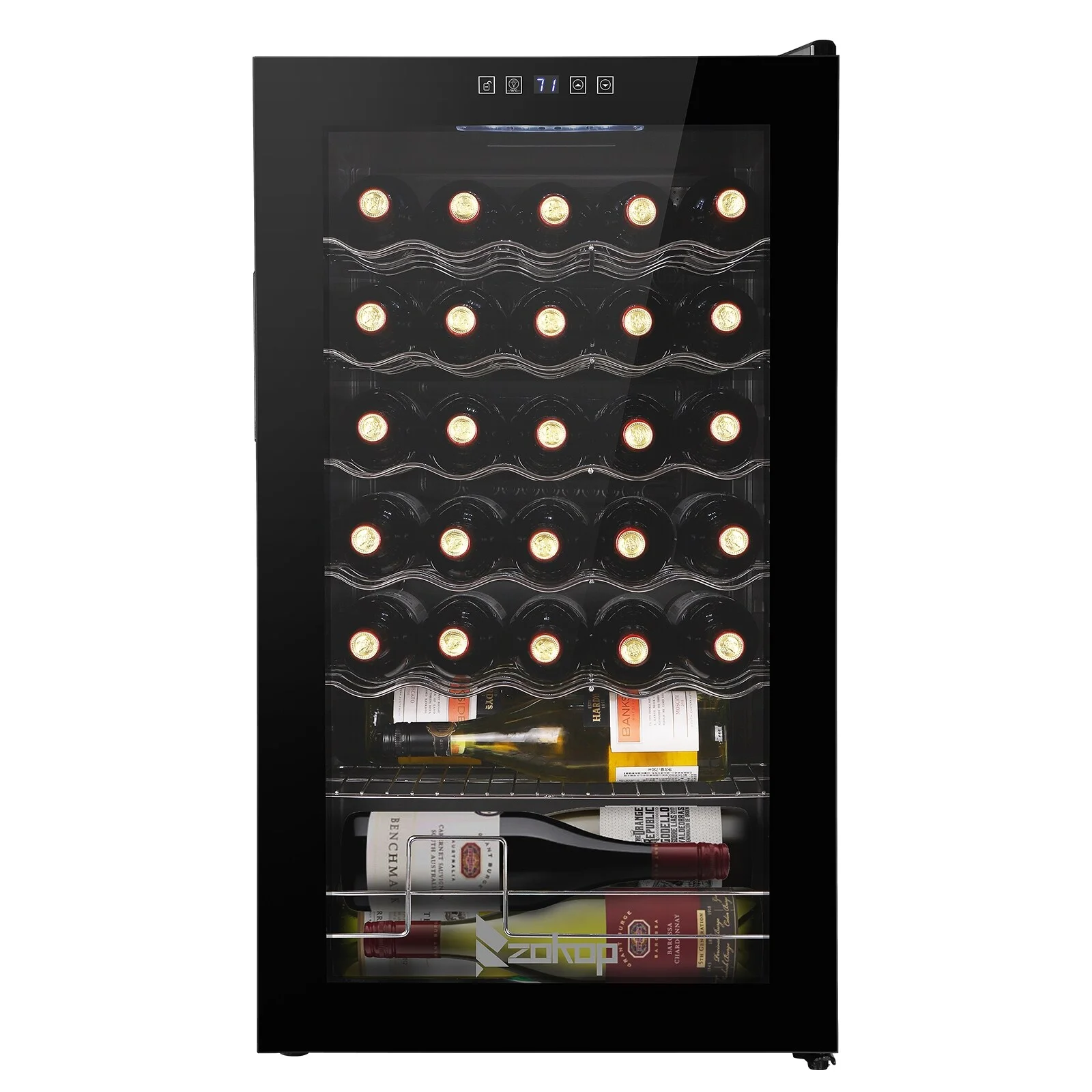 18/28-Bottle Compressor Wine Cooler and Refrigerator for Home, Bar, Perfect for Soda Beer or Wine, Stainless Steel, 1.8Cu.Ft 34-Bottle