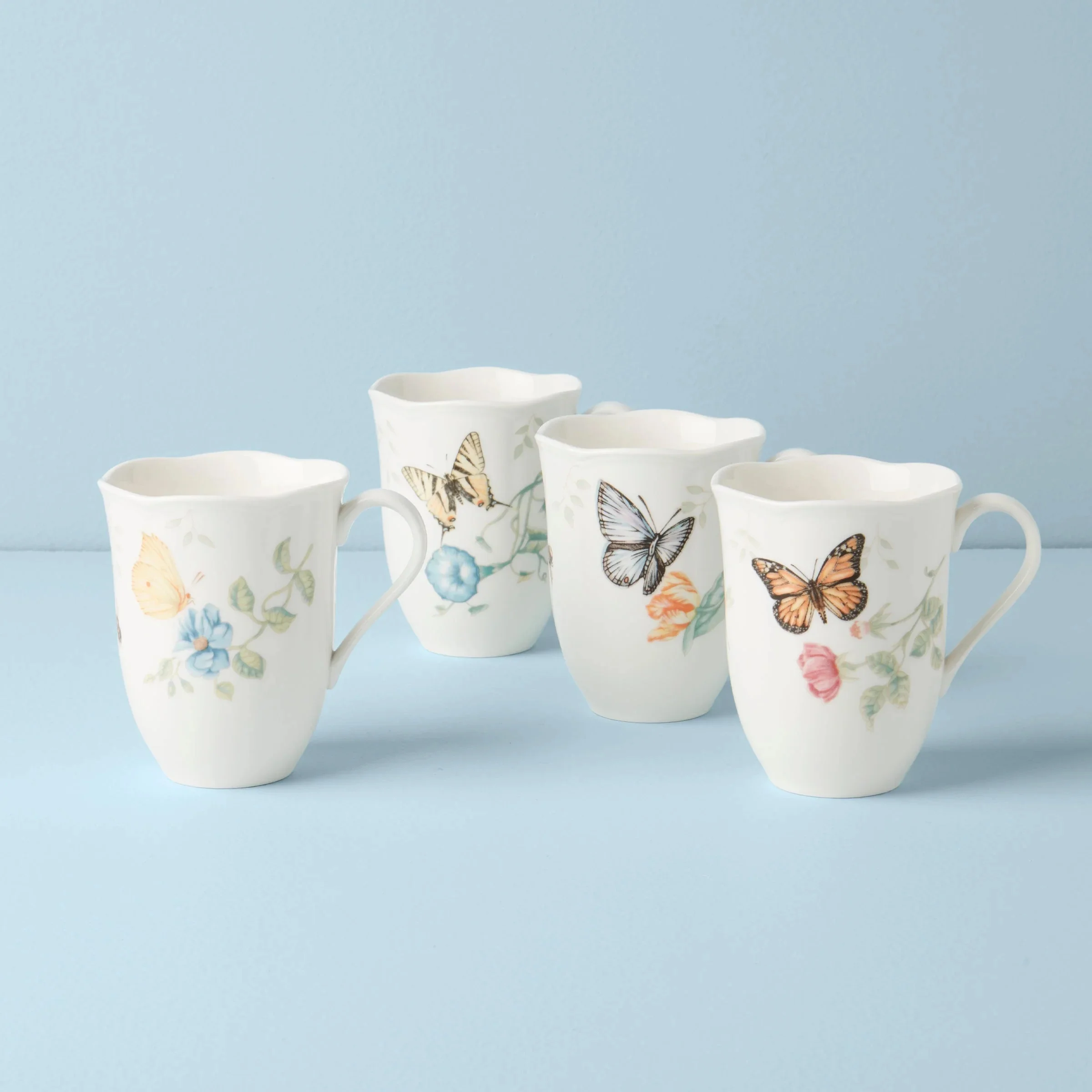 Butterfly Meadow 4-Piece Mug Set