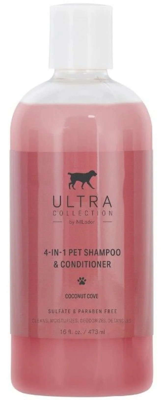 Nilodor Ultra Collection 4 in 1 Dog Shampoo and Conditioner Coconut Cove Scent [Dog, Shampoos Regular] 16 oz
