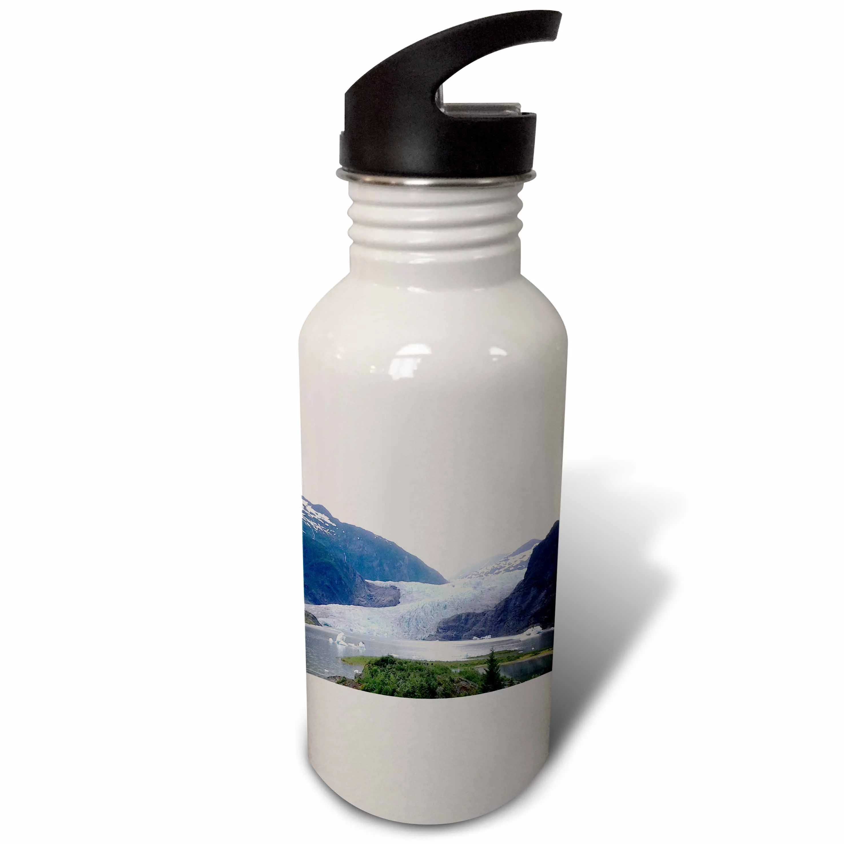 Mendenhall Glacier Alaska Photography 21 oz Sports Water Bottle wb-65201-1