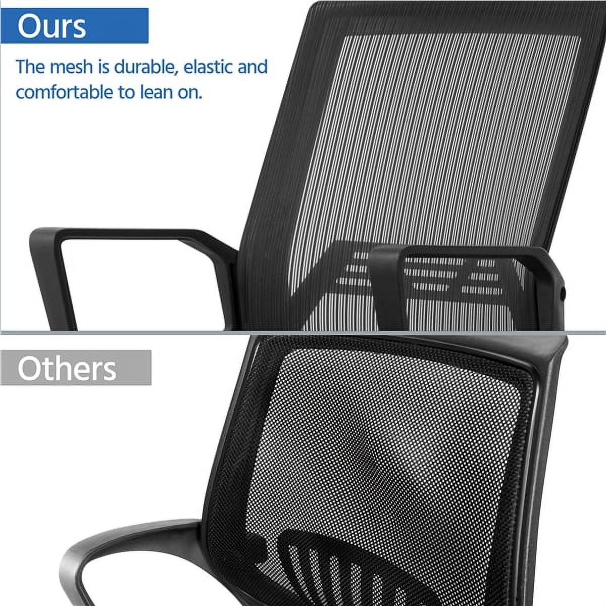 Topeakmart Height Adjustable Mesh Office Chair Computer Chair with 360° Rolling Casters, Black