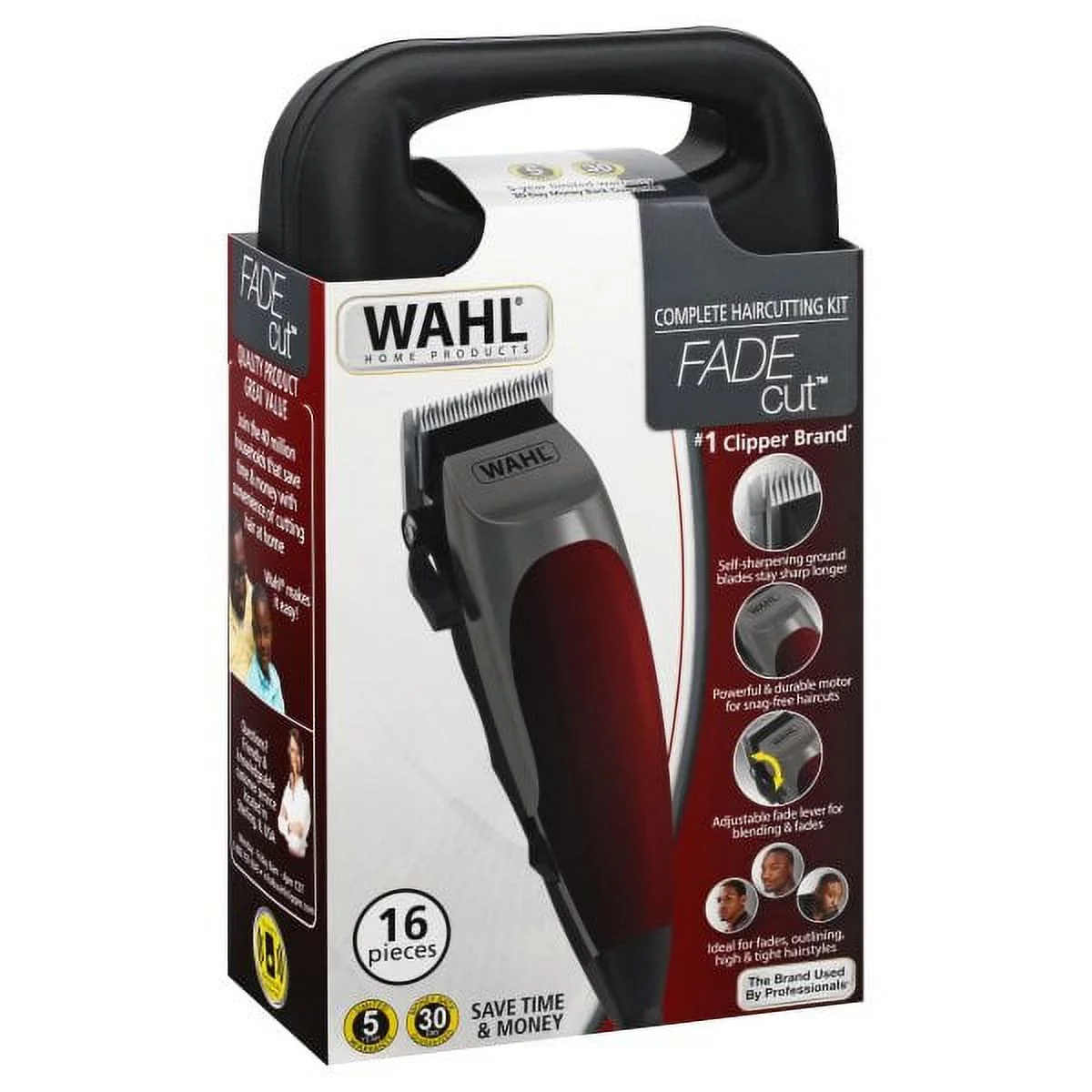 NEW WAHL FADE Cut Hair Cut Clippers Complete 16-Piece Hair Cutting Kit 9656