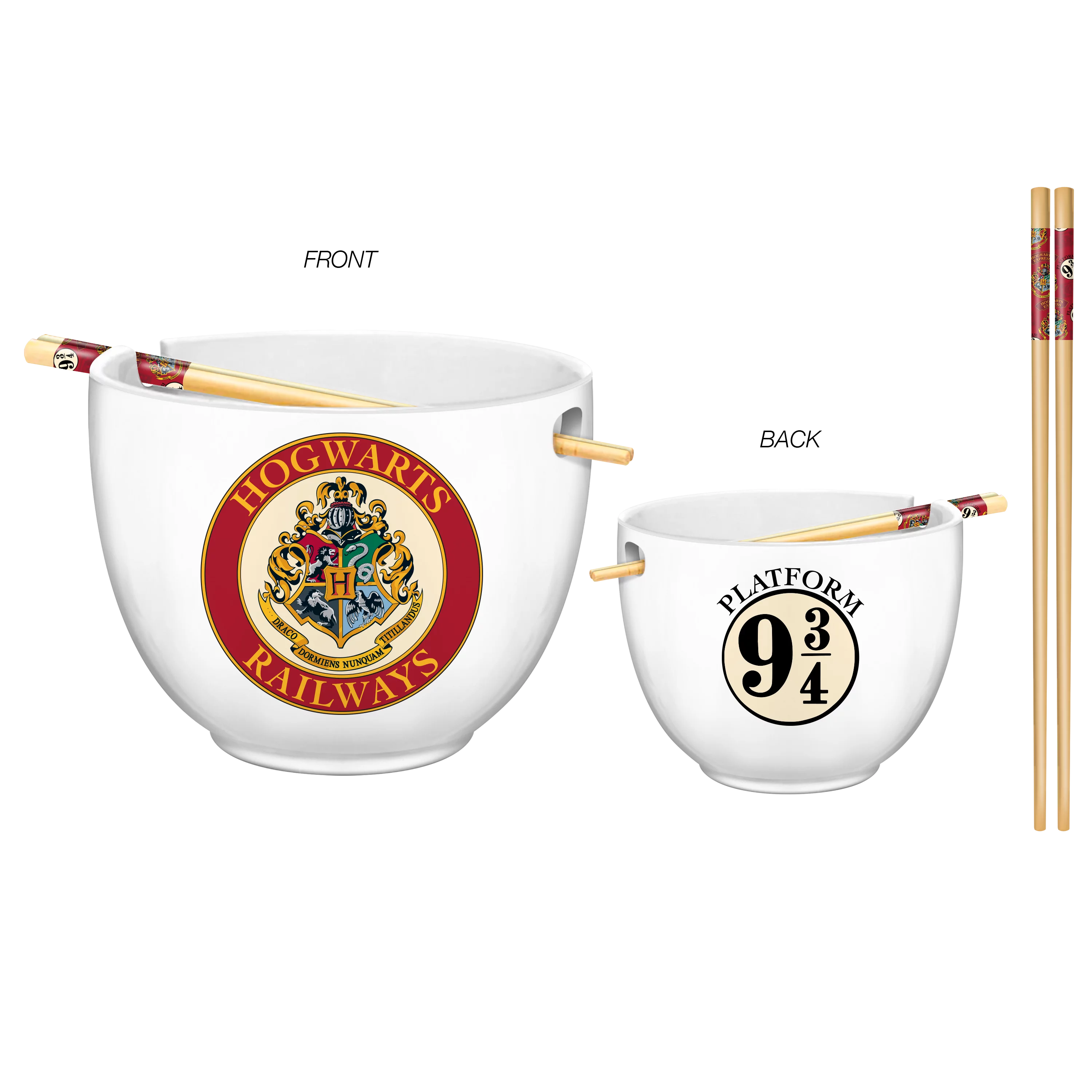 Hello Kitty Cup Noodle Japanese Dinnerware Set | 20-Ounce Ramen Bowl, Chopsticks