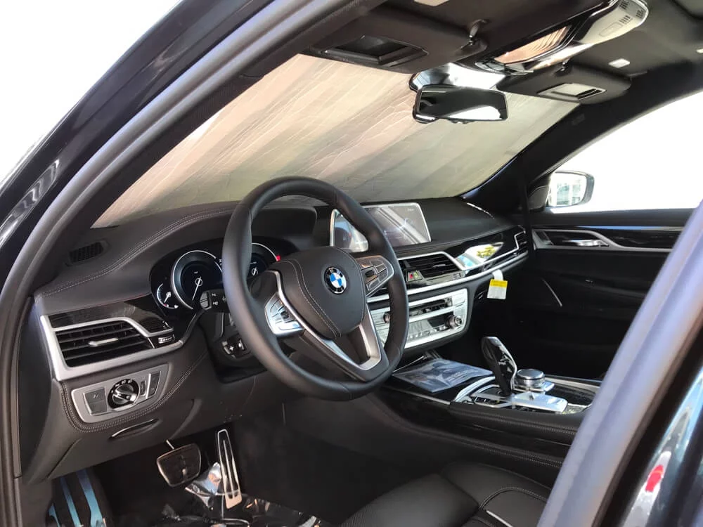 HeatShield, The Original Windshield Sun Shade, Custom-Fit for BMW 750i xDrive Sedan 2016, 2017, 2018, 2019, 2020, 2021, Silver Series