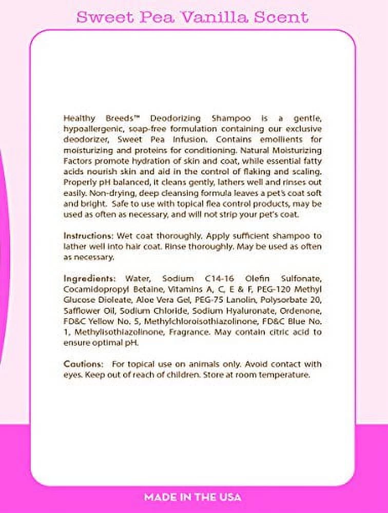 Healthy Breeds 840235172444 16 oz Wirehaired Vizsla Deodorizing Shampoo