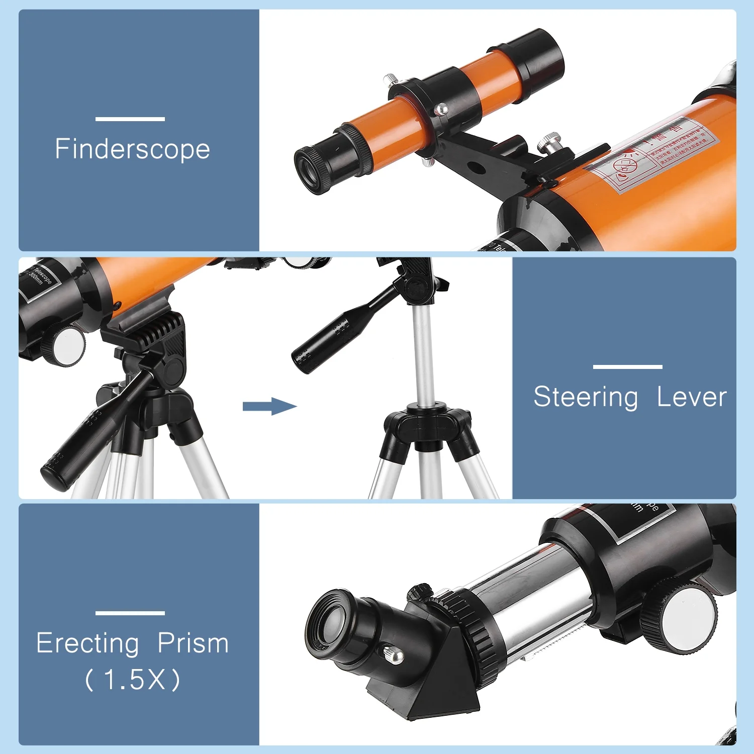 Apexeon Astronomical Telescope with Moon Filter for Star Gazing and Camping