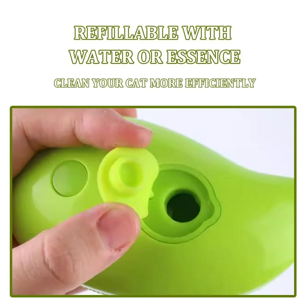 PIXWS 3-in-1 Steamy Cat Brush, BunnyPony Cat Dog Grooming Brush Pets Steamy Brush, Self Cleaning Steam Cat Brush, Pet Massage Comb (1 pcs)