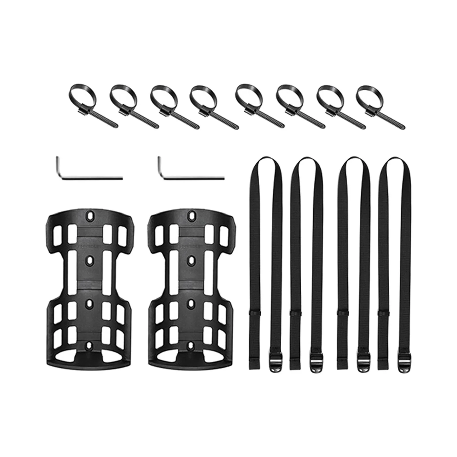 Tnarru Bike Water Bottle Holder with Fixing Straps Bike Front Fork Cage Bike Front Rack Carrier for Mountain Bike Touring 2 Set