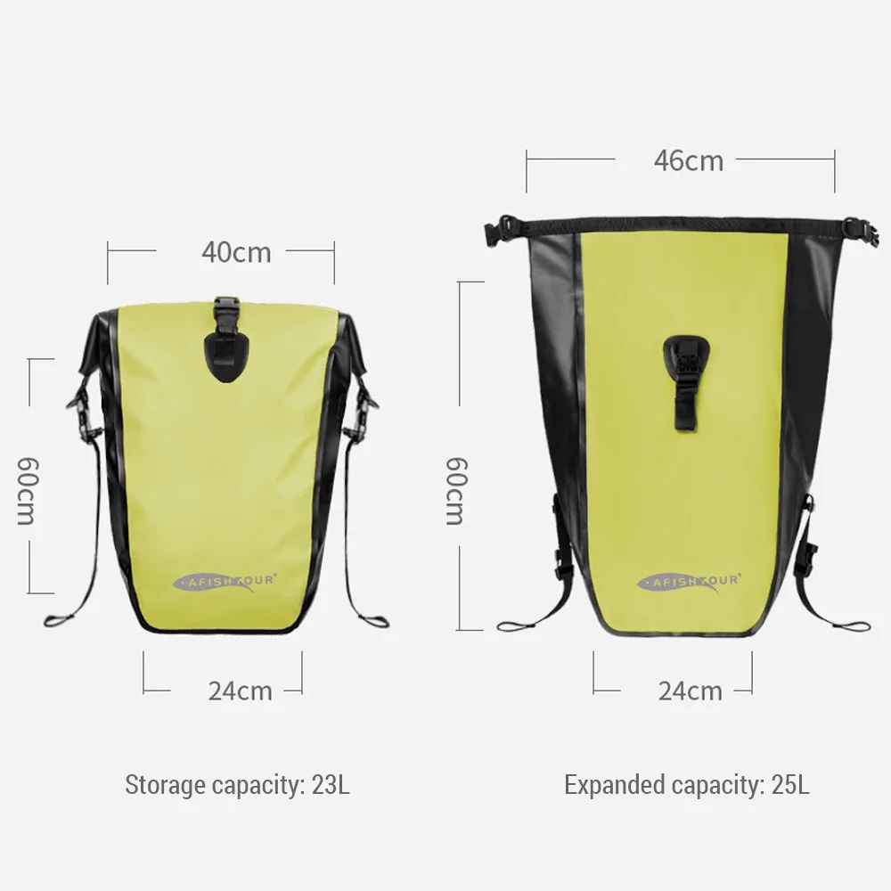 AFISHTOUR Bike Rear Rack,Bike 25l Rear Waterproof Bike 25l Rear Bike Saddle 25l Rear Bike