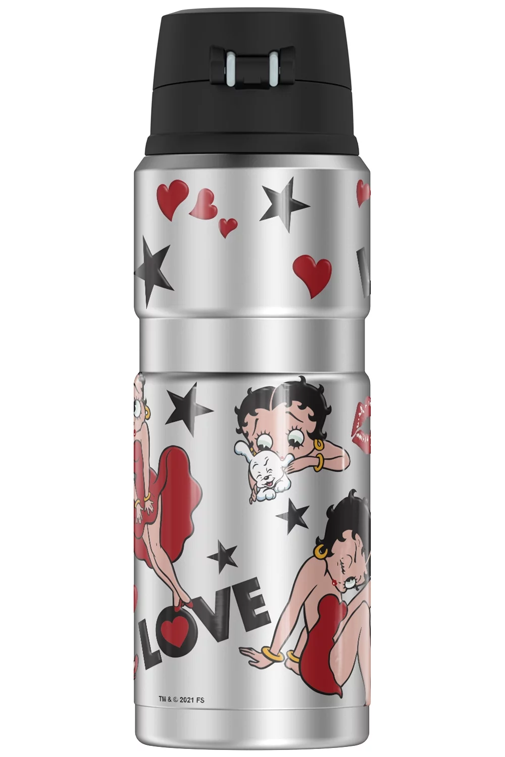 Betty Boop Collage THERMOS STAINLESS KING Stainless Steel Drink Bottle, Vacuum insulated & Double Wall, 24oz