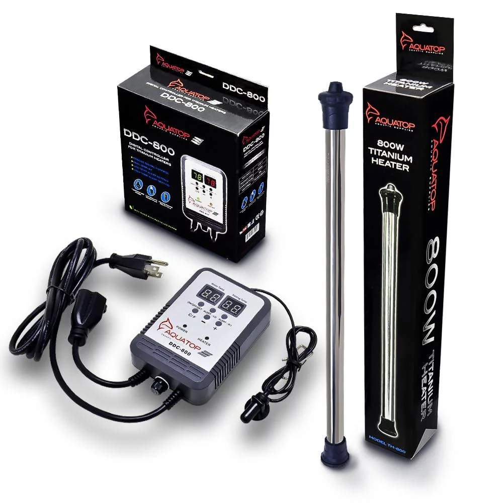 Aquatop Titanium Aquarium Heater 800W, Digital Precision Control