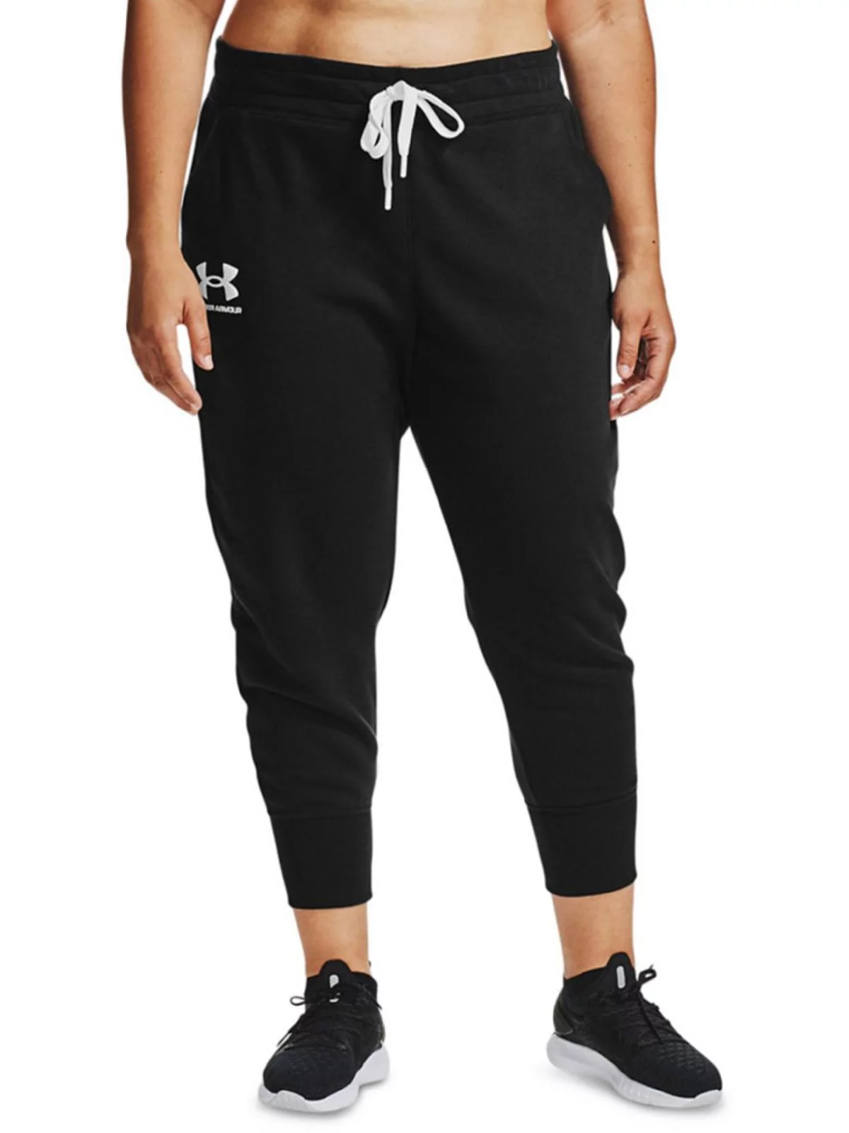 Under Armour Women's Rival Fleece Jogger Pants Black Size 2X