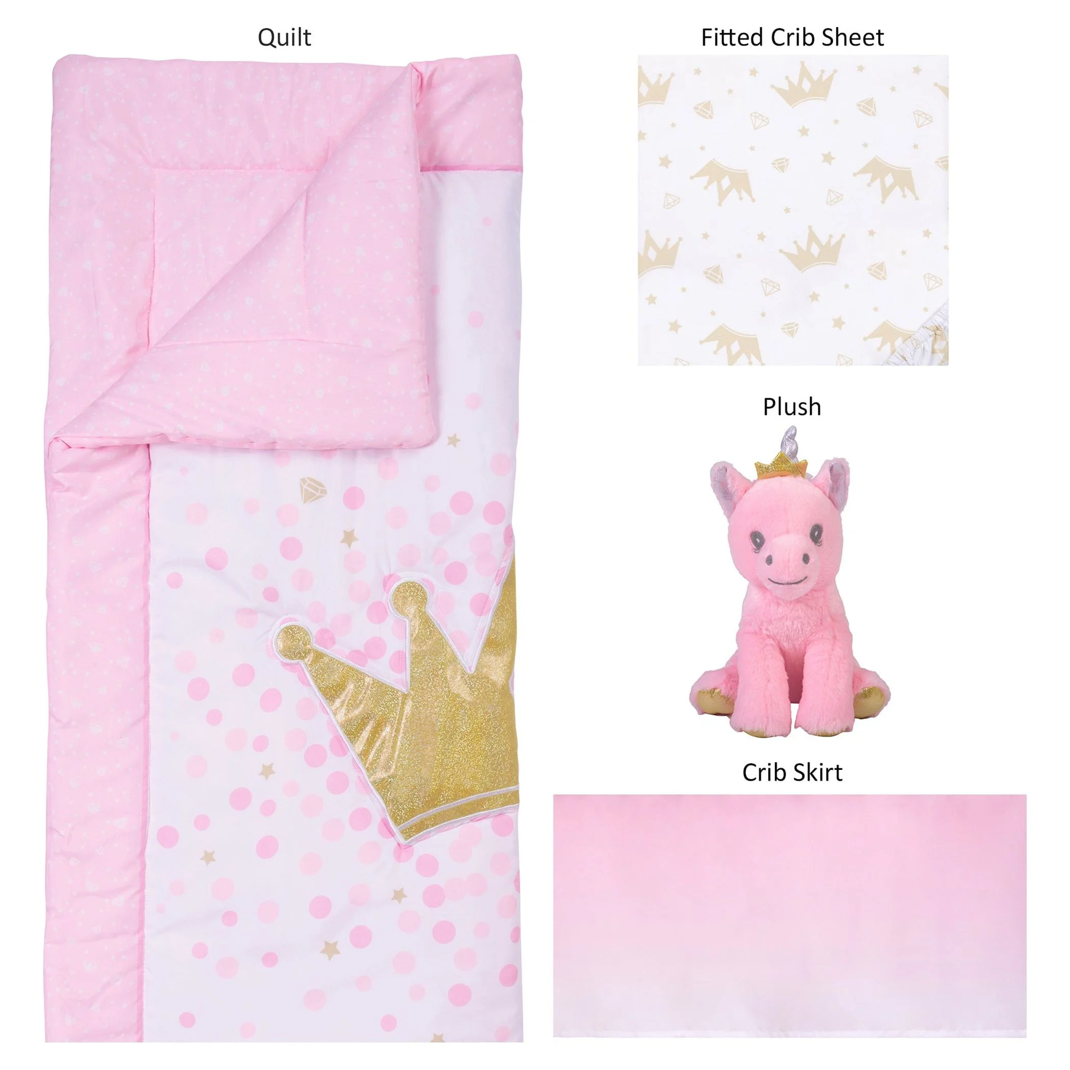 Tiara Princess 4 Piece Infant Crib Bedding Set by Sammy & Lou®