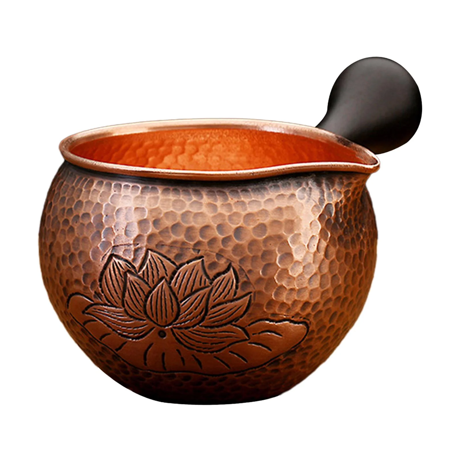 Esquirla Copper Creamer Pitcher Milk Pitcher Milk Jug Mini Carafe Coffee Mug and Pouring Spout Multipurpose Latte Espresso Milk Pourer Lotus