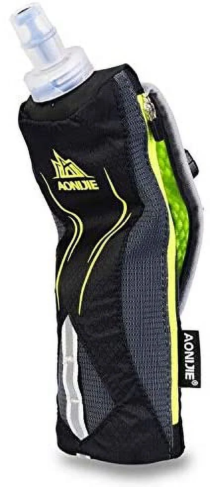 LERMX Quick Grip Chill 17 oz Handheld soft Flask Water Bottle Hydration Pack (17 oz Black)