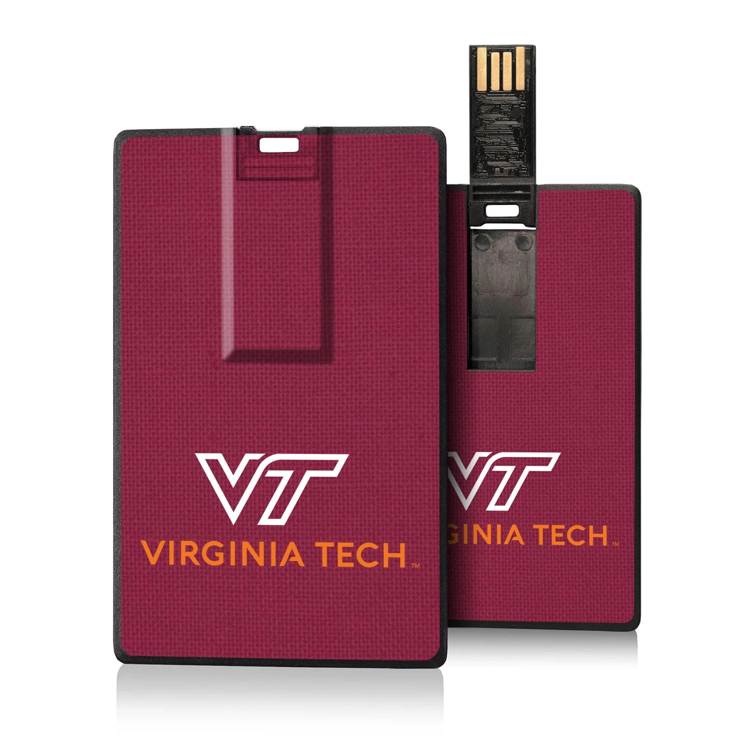 Virginia Tech Hokies Solid Credit Card USB Drive 16GB