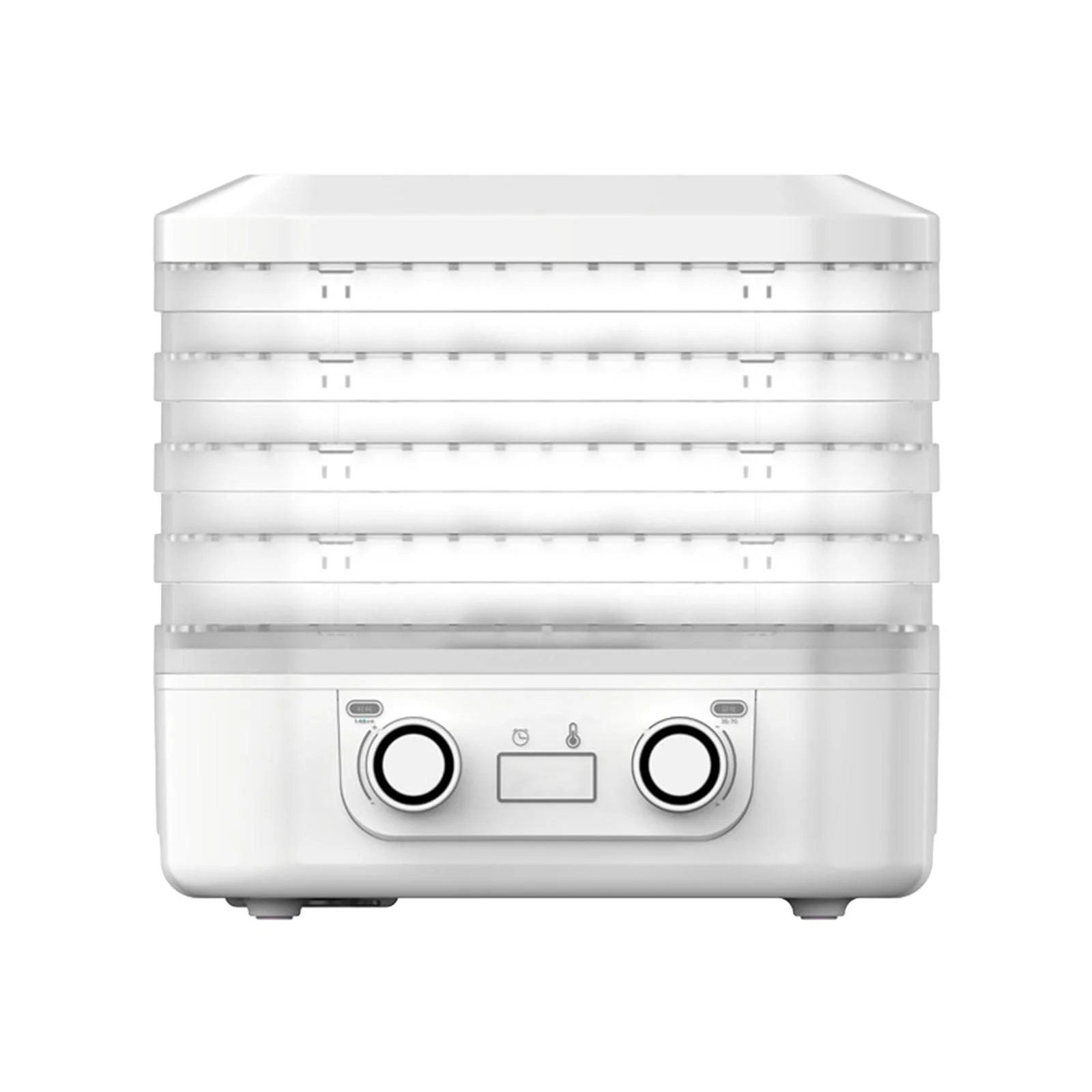 CUTICATE Food Dryer Adjustable Temperature Controls 5 Trays High Capacity Food Dried Fruit Machine 48H Timer for Snacks Meat Vegetable White