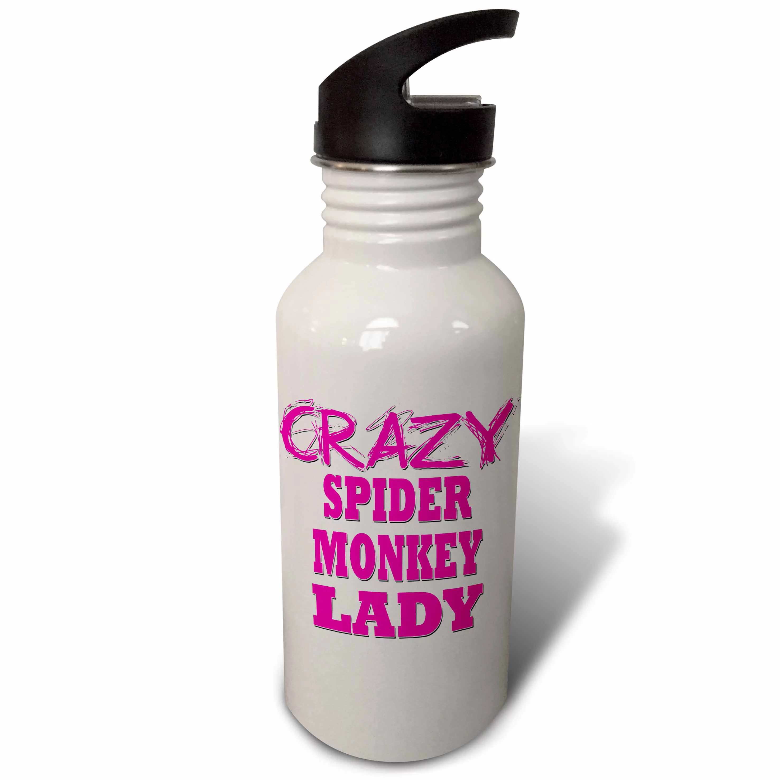 Crazy Spider Monkey Lady 21 oz Sports Water Bottle wb-175298-1