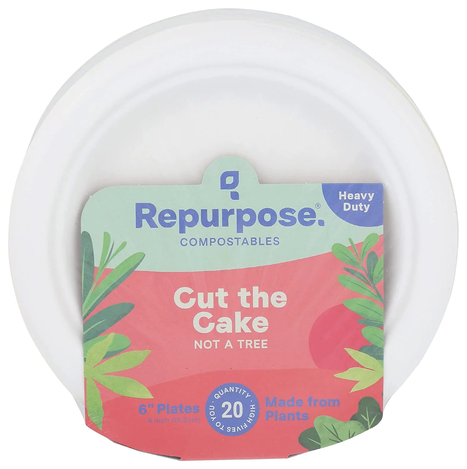 Repurpose, 6 inch Eco-Dessert Plates, 20 Count - Pack Of 12