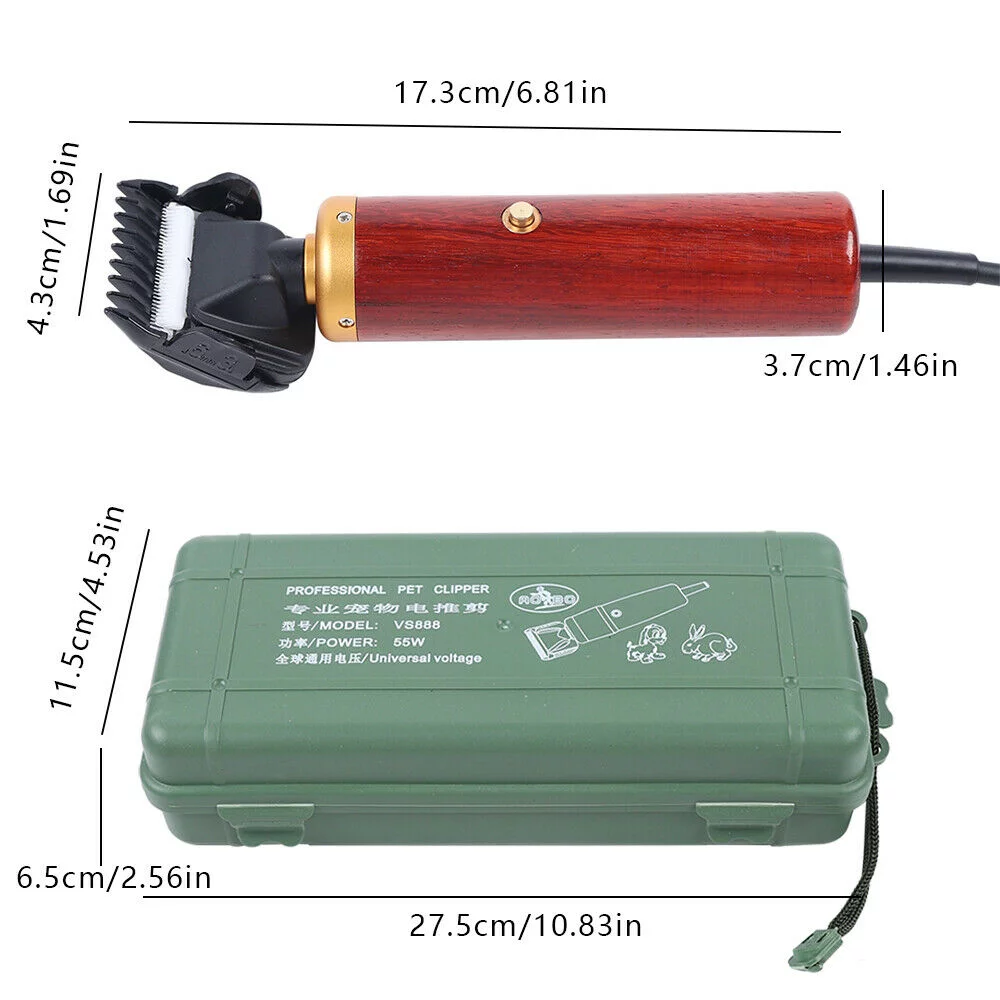 Miumaeov Electric Pet Dog Cat Hair Grooming Trimmer Shaver Groomer Red 55W