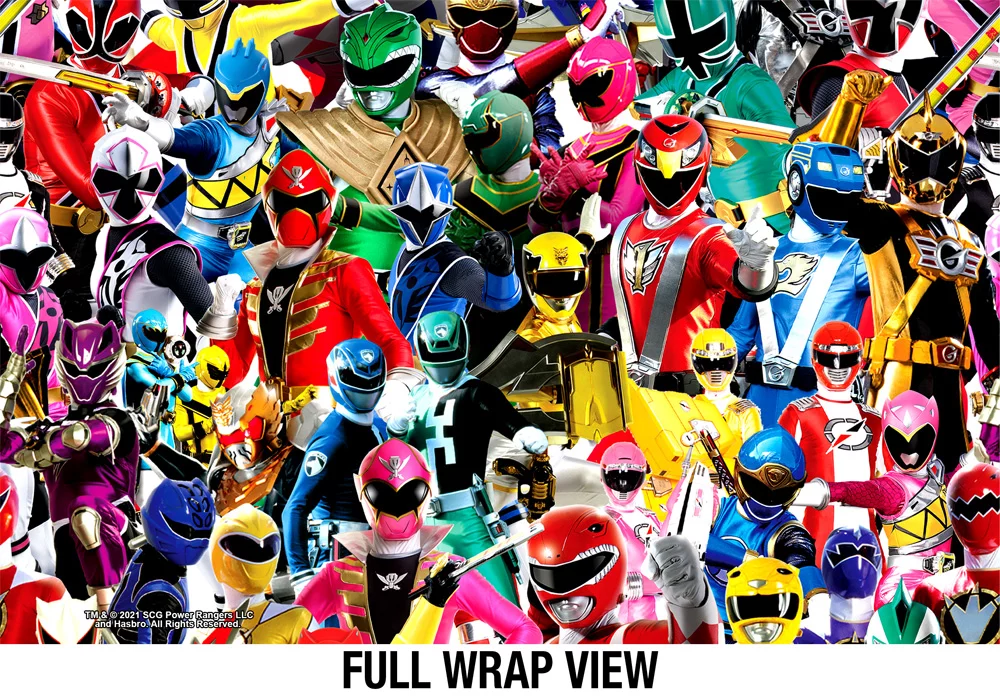 Power Rangers Official Crowd Of Rangers 18 oz Insulated Water Bottle, Leak Resistant, Vacuum Insulated Stainless Steel with 2-in-1 Loop Cap