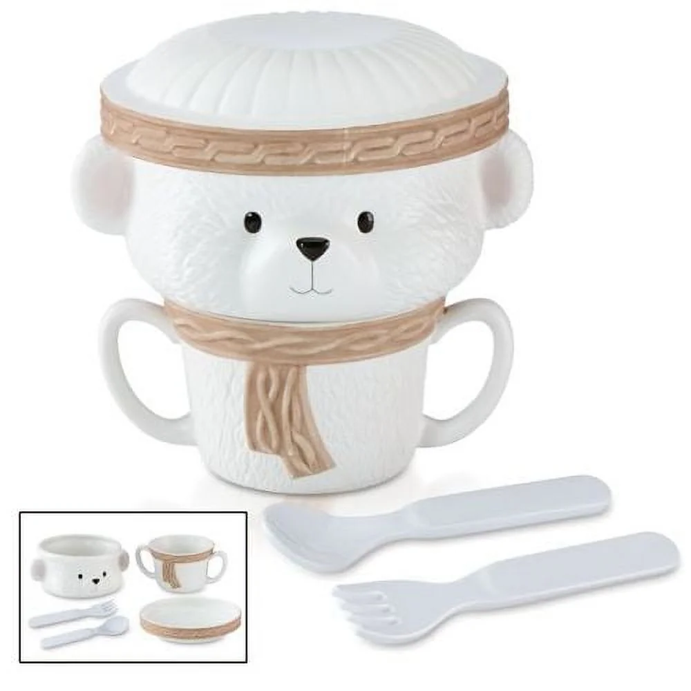Lenox 5 Pc Stacking Feeding Set with Melamine Utensils
