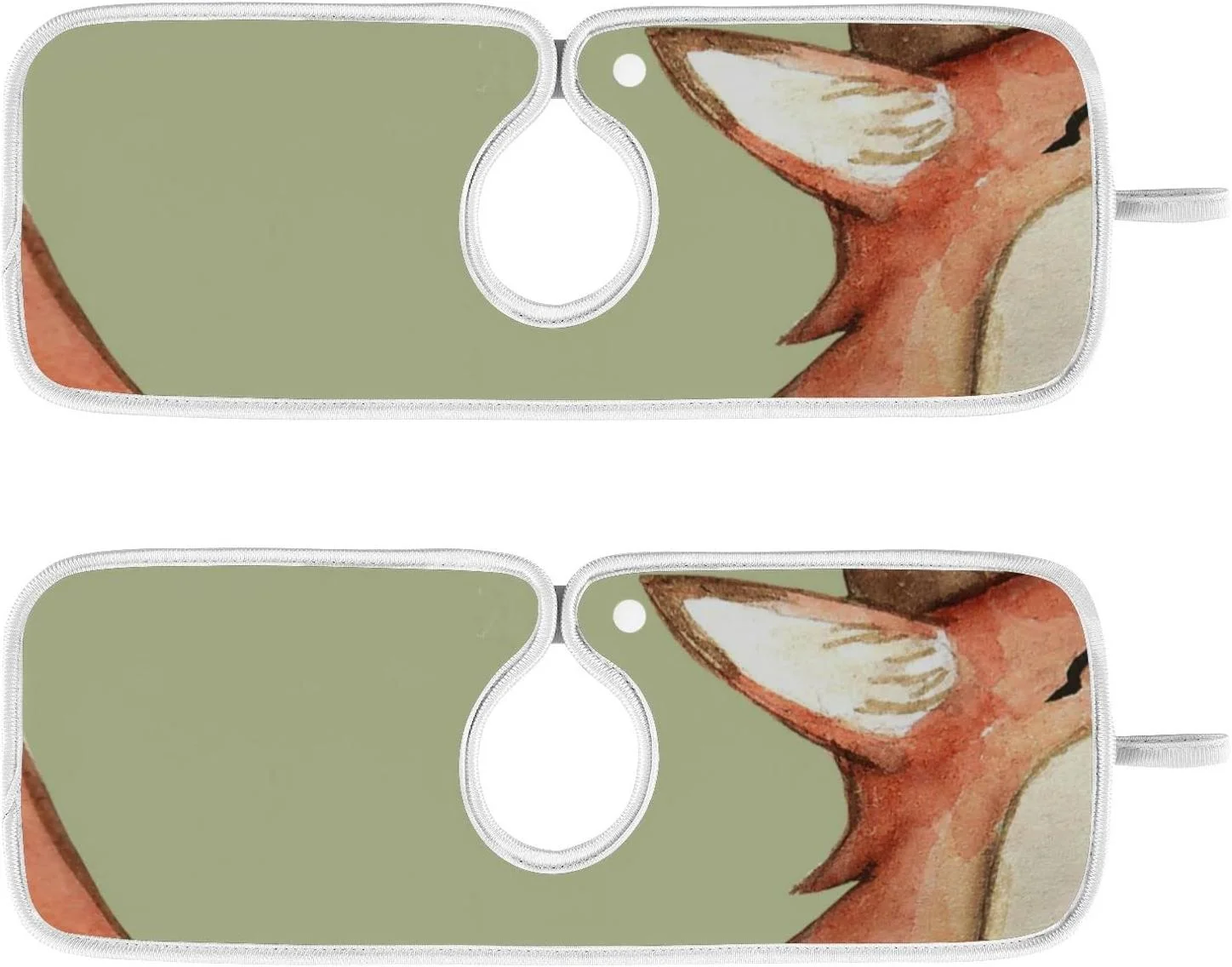 Coolnut Autumn Fox Leaves Kitchen Sink Splash Guard 2 Packs Faucet Absorbent Mats Vintage Retro Faucet Handle Drip Catcher Quickly Drying Mat for Kitchen Counter Bathroom, 23.6