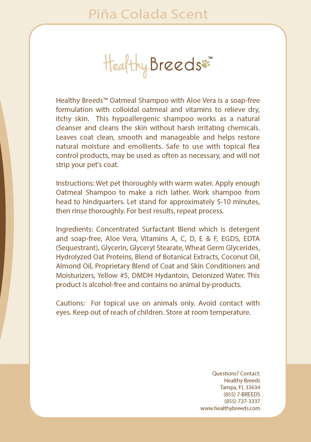 Healthy Breeds Cairn Terrier Oatmeal Dog Shampoo with Aloe 16 oz