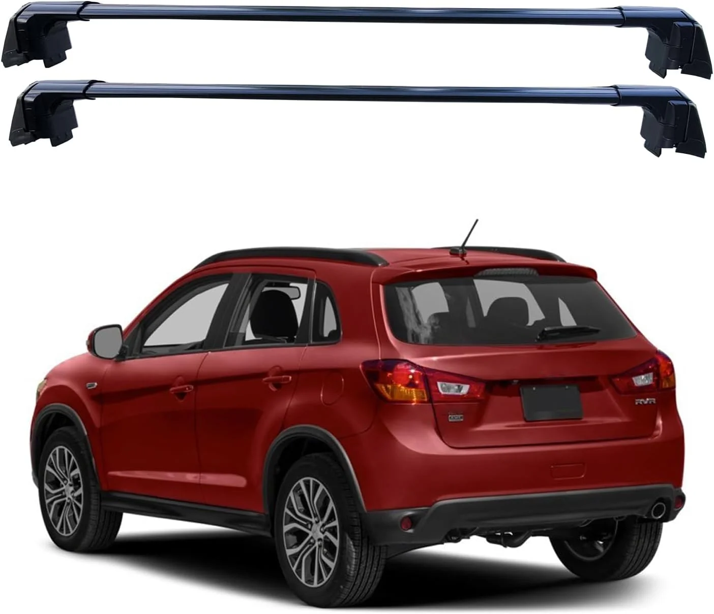 ROKIOTOEX Coyote Roof Rack Crossbars Fit for 2010-2024 Mitsubis-i Outlander Sport Flush Side Rails, Lockable Cross Bars for Rooftop Cargo Box Luggage, Ski Board, Bike Carrier –Black MO22