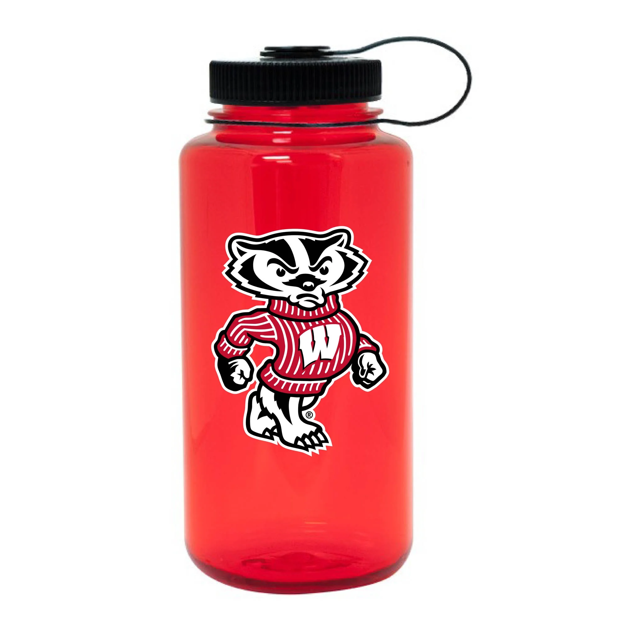 Red Wisconsin Badgers 32oz. Nalgene Sustainable Wide Mouth Water Bottle