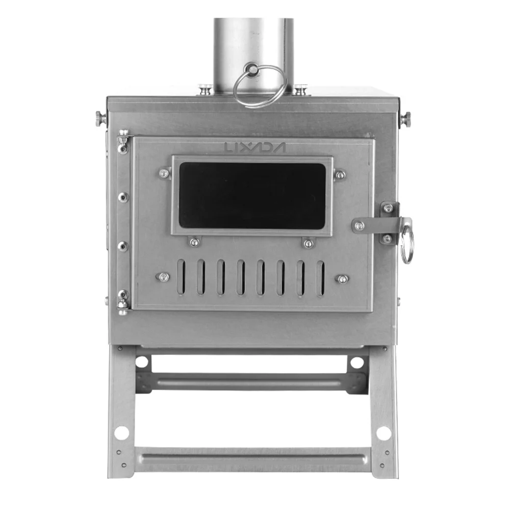 Lixada Tent Stove, Portable Wood Burning Stove for Backpacking Camping, Alloy