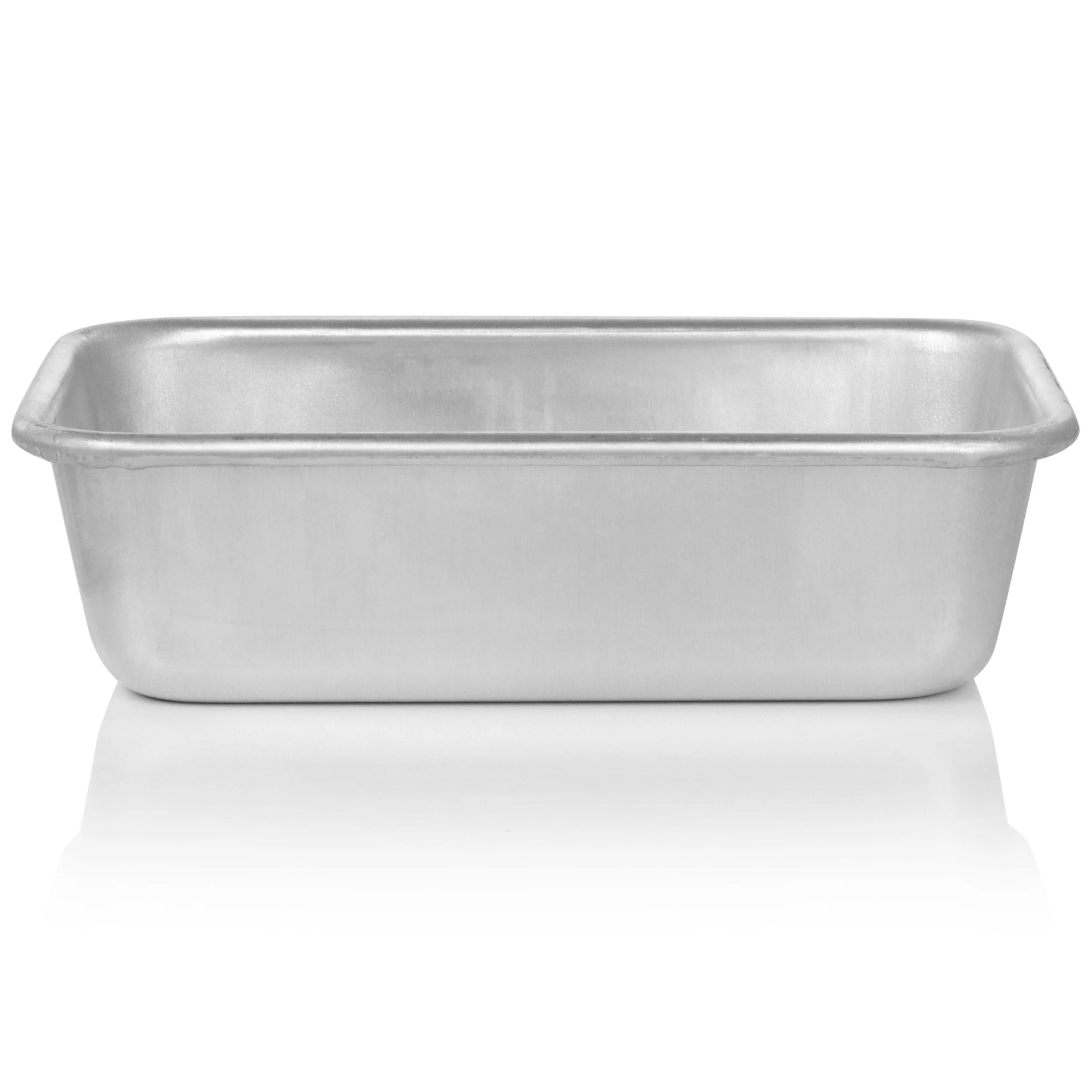 Baker's Glee 9 Inch x 5.3 Inch Aluminum Rectangle Loaf Pan in Silver