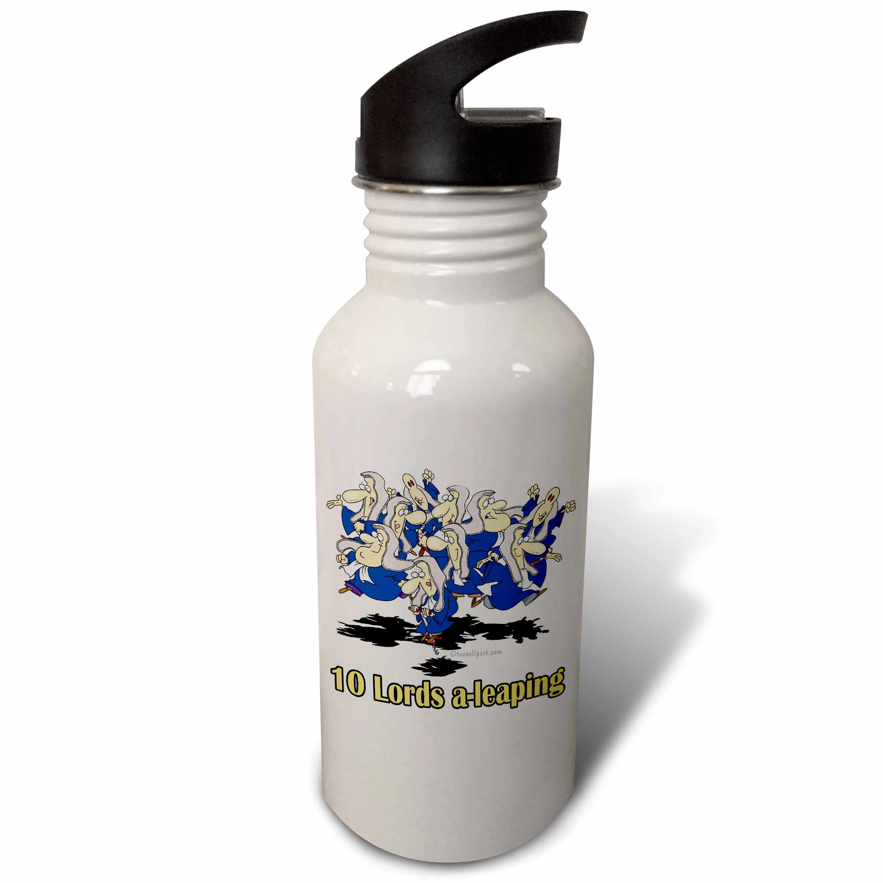3dRose Ten Lords a-Leaping, Sports Water Bottle, 21oz