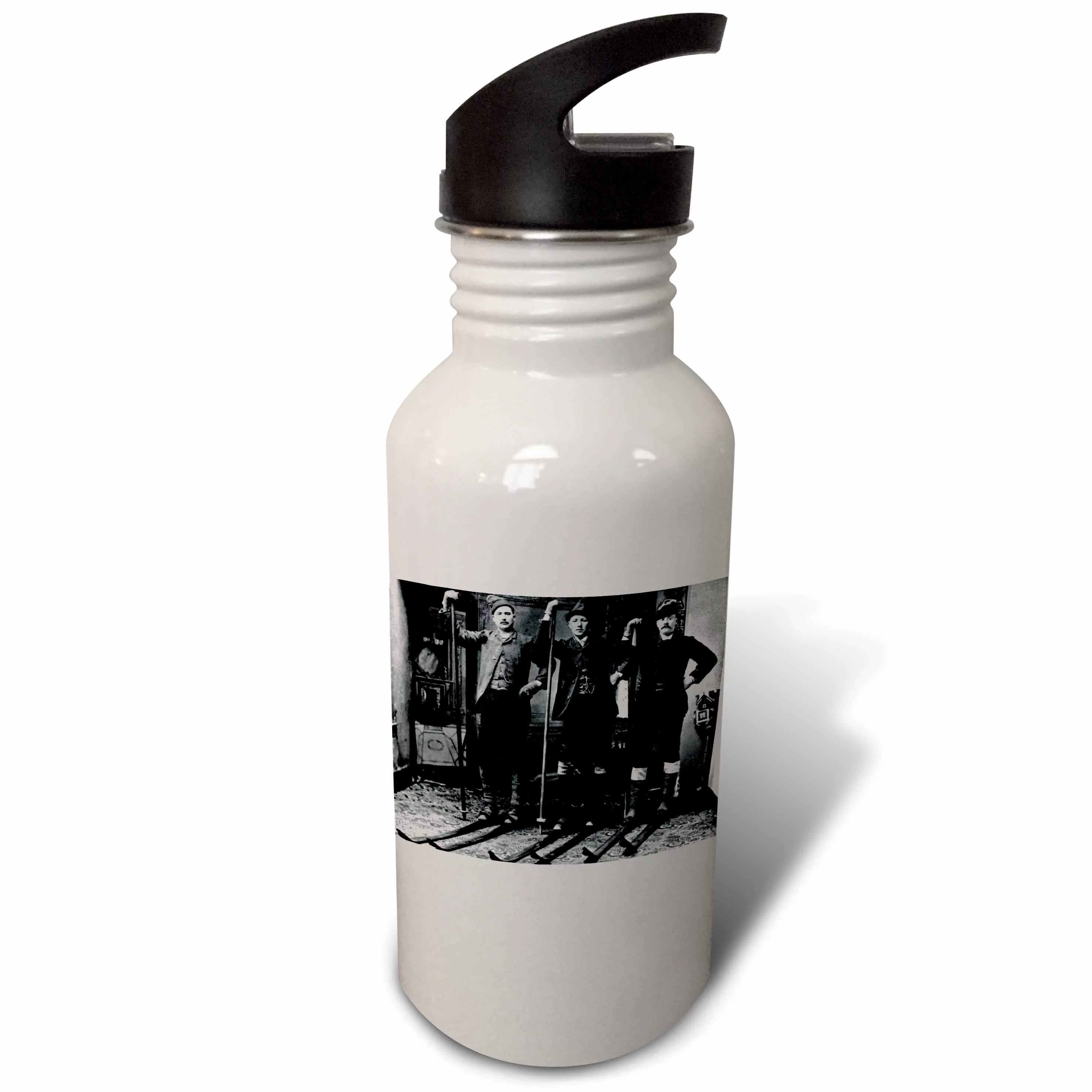 Nordic Ski Club Grayscale 21 oz Sports Water Bottle wb-6755-1