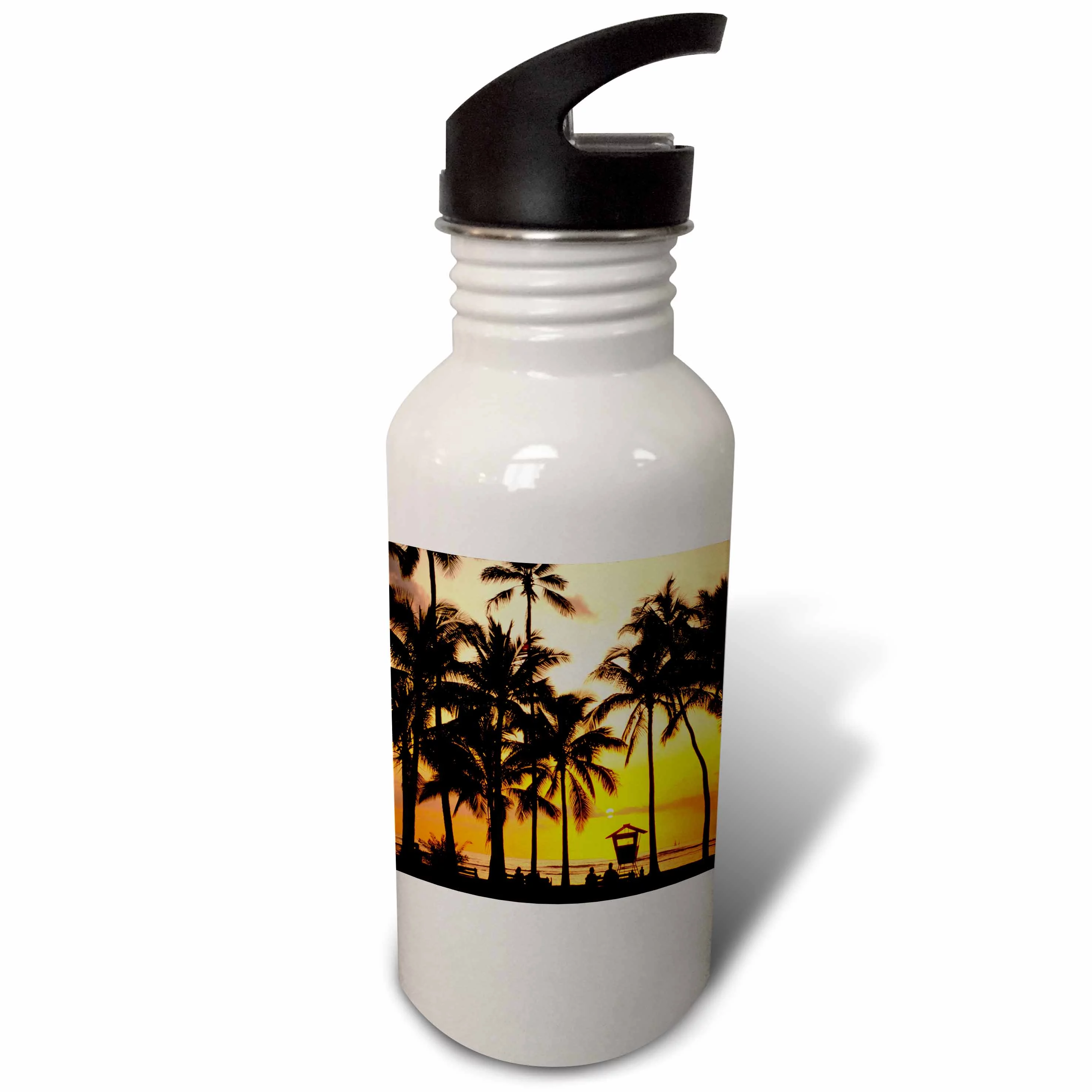 Waikiki Oahu Hawaii - US12 DPB0981 - Douglas Peebles 21 oz Sports Water Bottle wb-89665-1