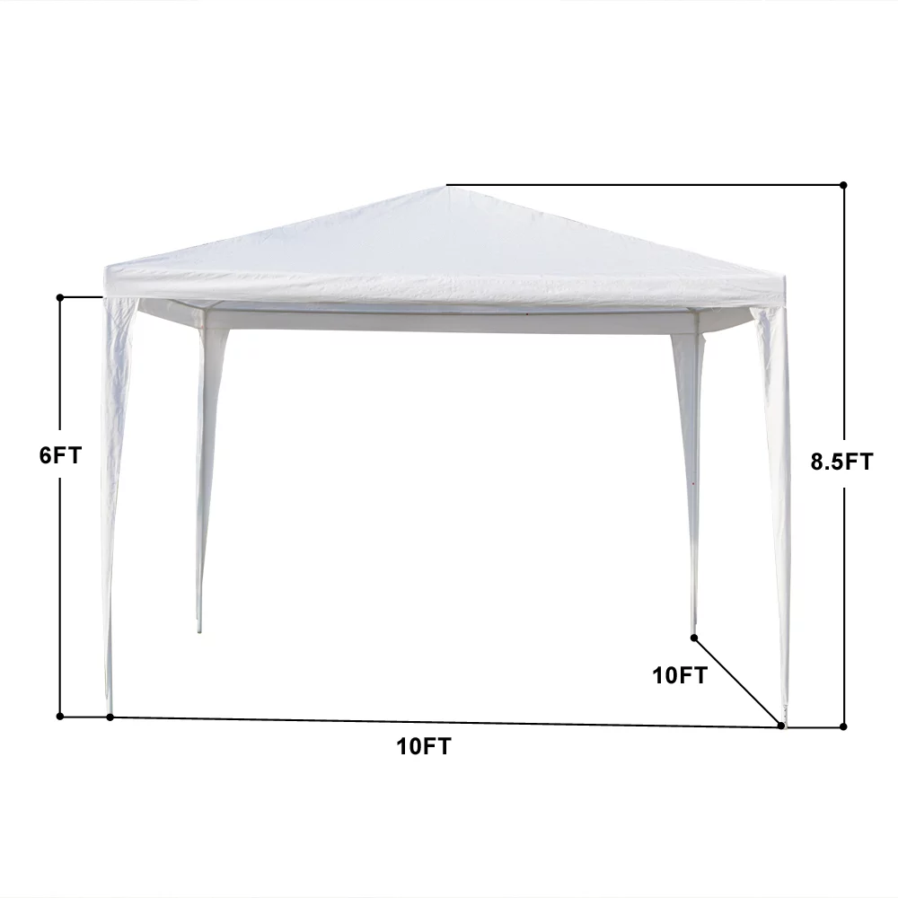 Veryke 10' x 10' Canopy Tents for Outside, Canopy Tent for Camping, Waterproof Folding Canopy Wedding Tent for Party Beach Commercial Event Gazebo Pavilion BBQ