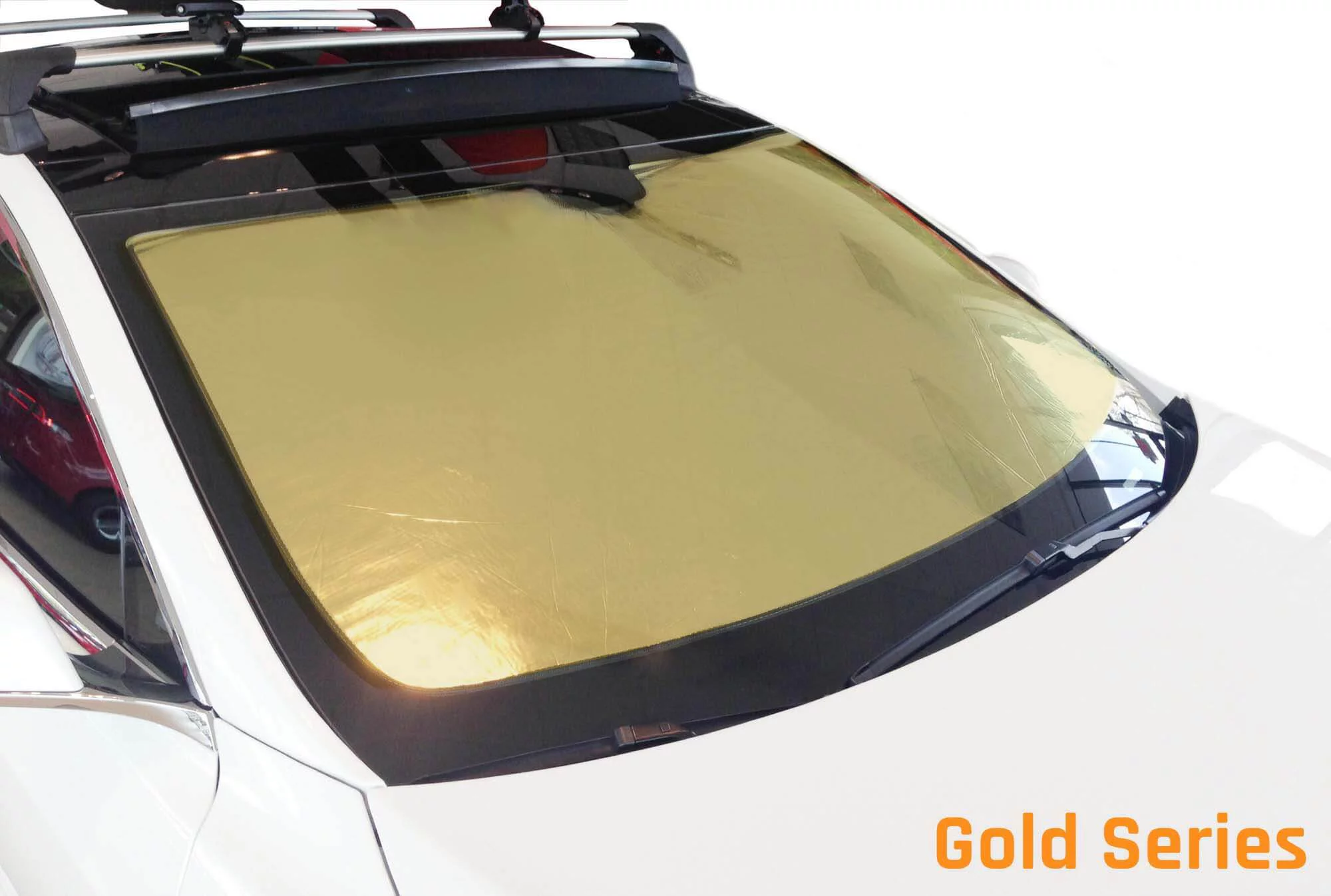 HeatShield, The Original Windshield Sun Shade, Custom-Fit for Audi Q7 SUV 2015, 2016, Gold Series
