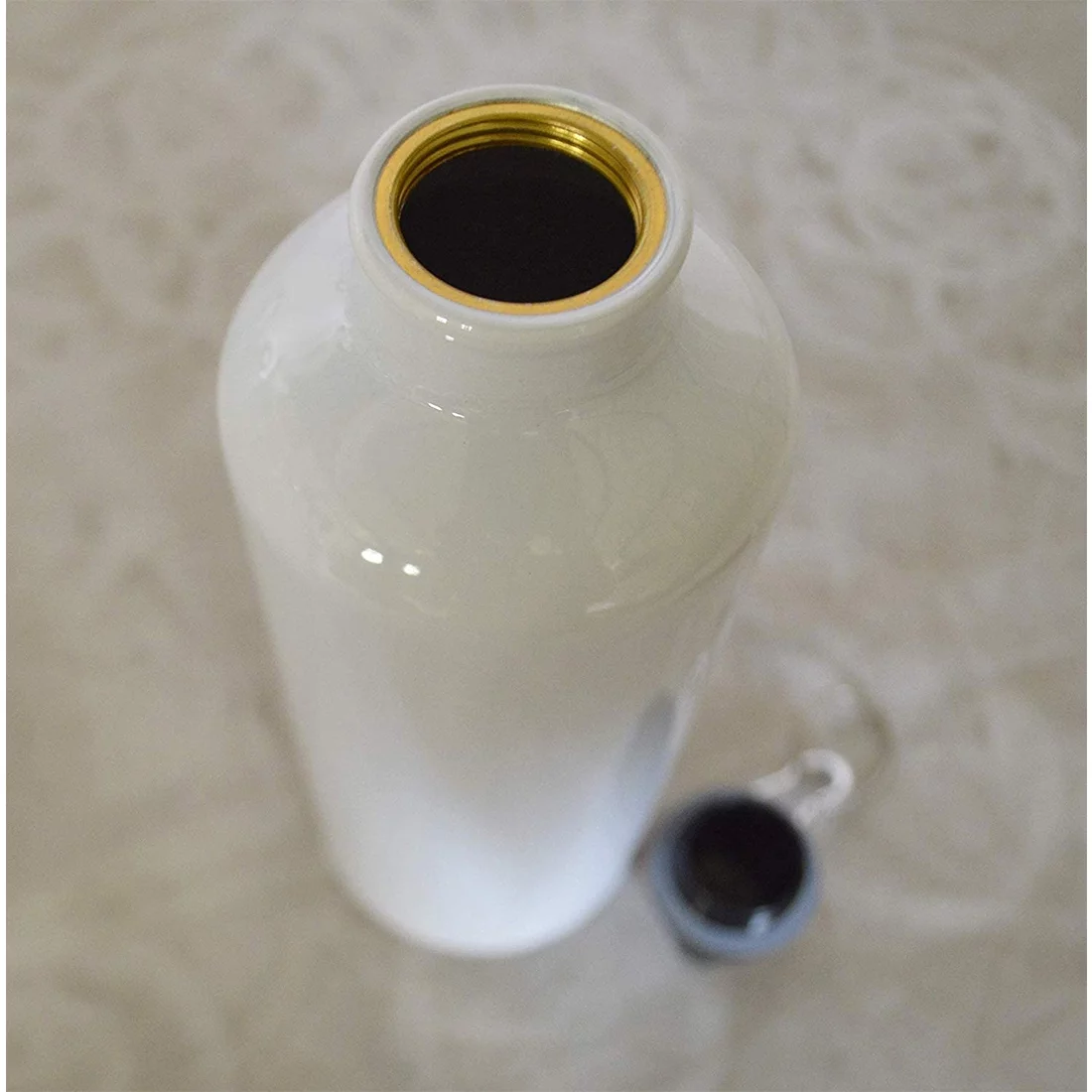 PreAsion 10pcs 600ml Water Bottle with Safe Lock Aluminium White