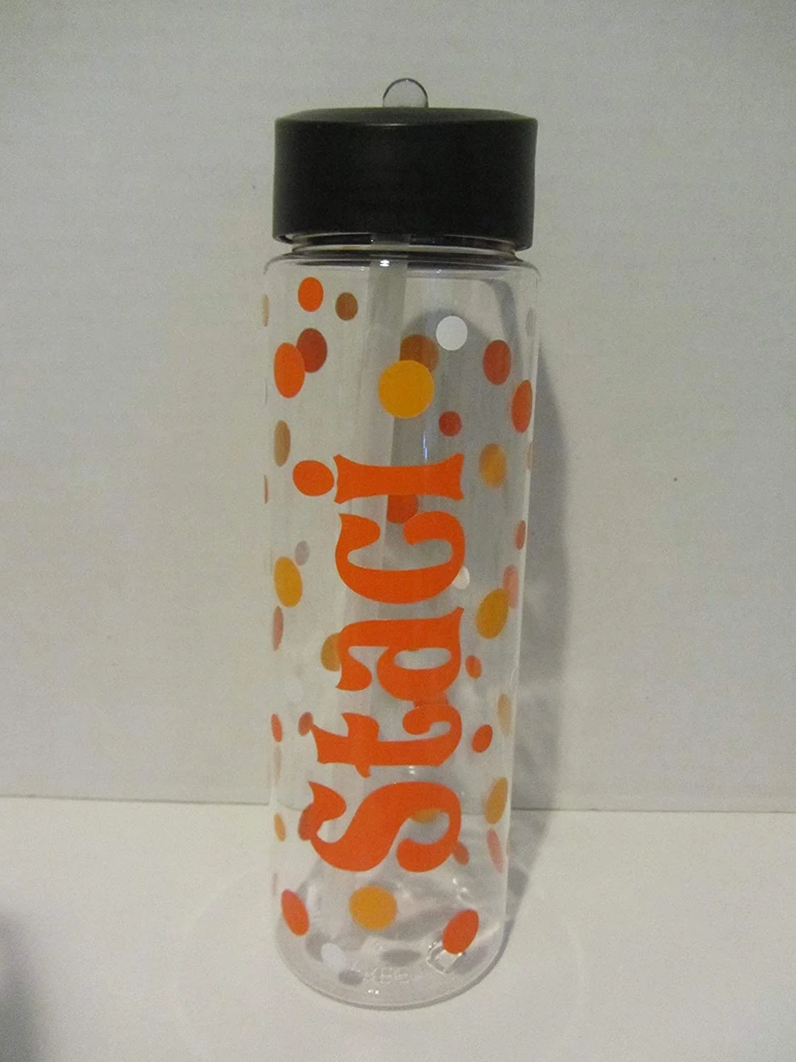 Personalized Pink Polka Dots Water Bottle