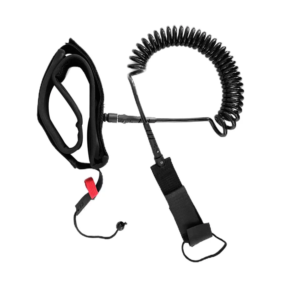 10ft Surfboard Waist Stretch Rope Adjustable Leash with Double Swivels Flexible Accessories Soft TPU Hip Harness for Surfing Surfboards