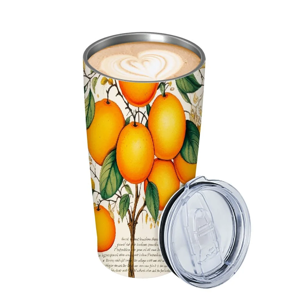 JEUXUS   Water Bottle, Insulated Water Bottles with Straw Lid, Reusable Leak Proof BPA Free Water Bottles for School, Stainless Steel Metal Cups, Thermos - Lemon