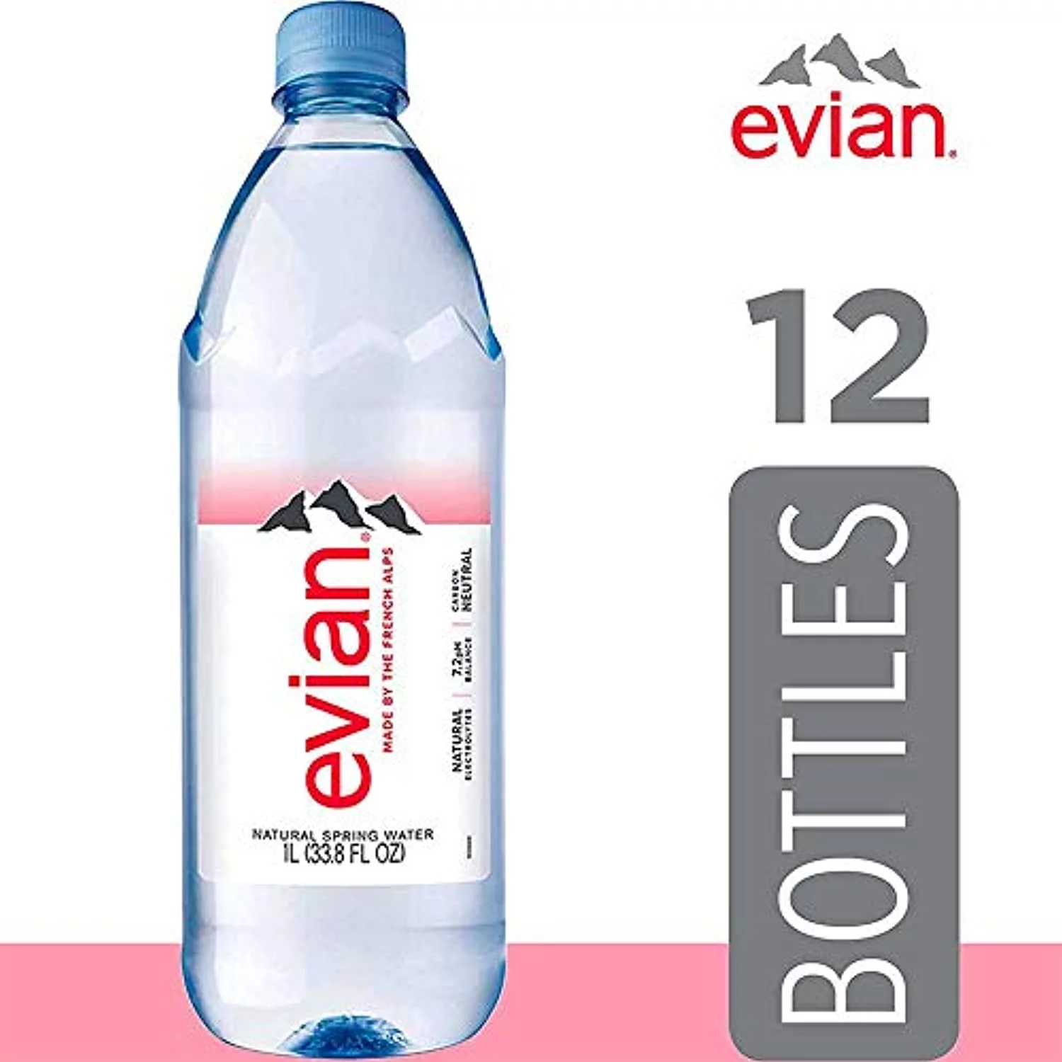 Natural Spring Water 1 Liter, Pack Of 12