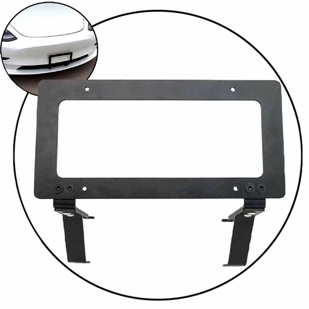 License Plate Frame Mount Holder Free Perforation for 2017-2022 Tesla Model 3