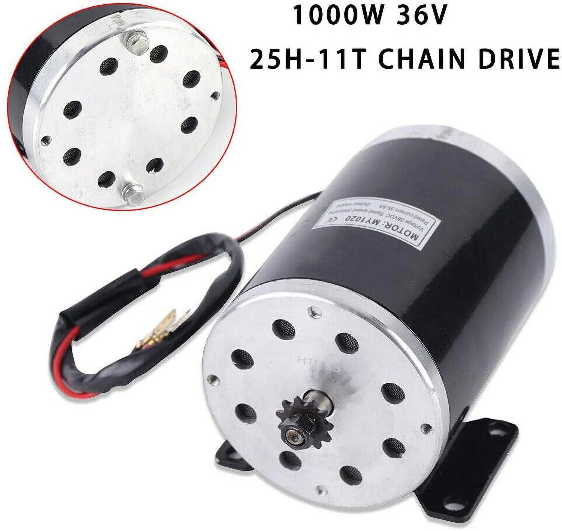 MY1020 1000W 36V Brushed DC Electric Motor For Mini Bike Quad Go-Kart E-Bike DIY 1KW DC 36V Brush Motor MY1020 Electric Motor For Go Cart E-Bike Scooter 3000RPM