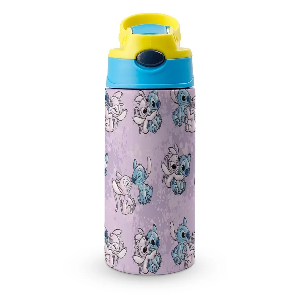 Stitch Children's Water Bottle Vacuum Insulated Stainless Steel Cup With Straw Toddler Thermoses