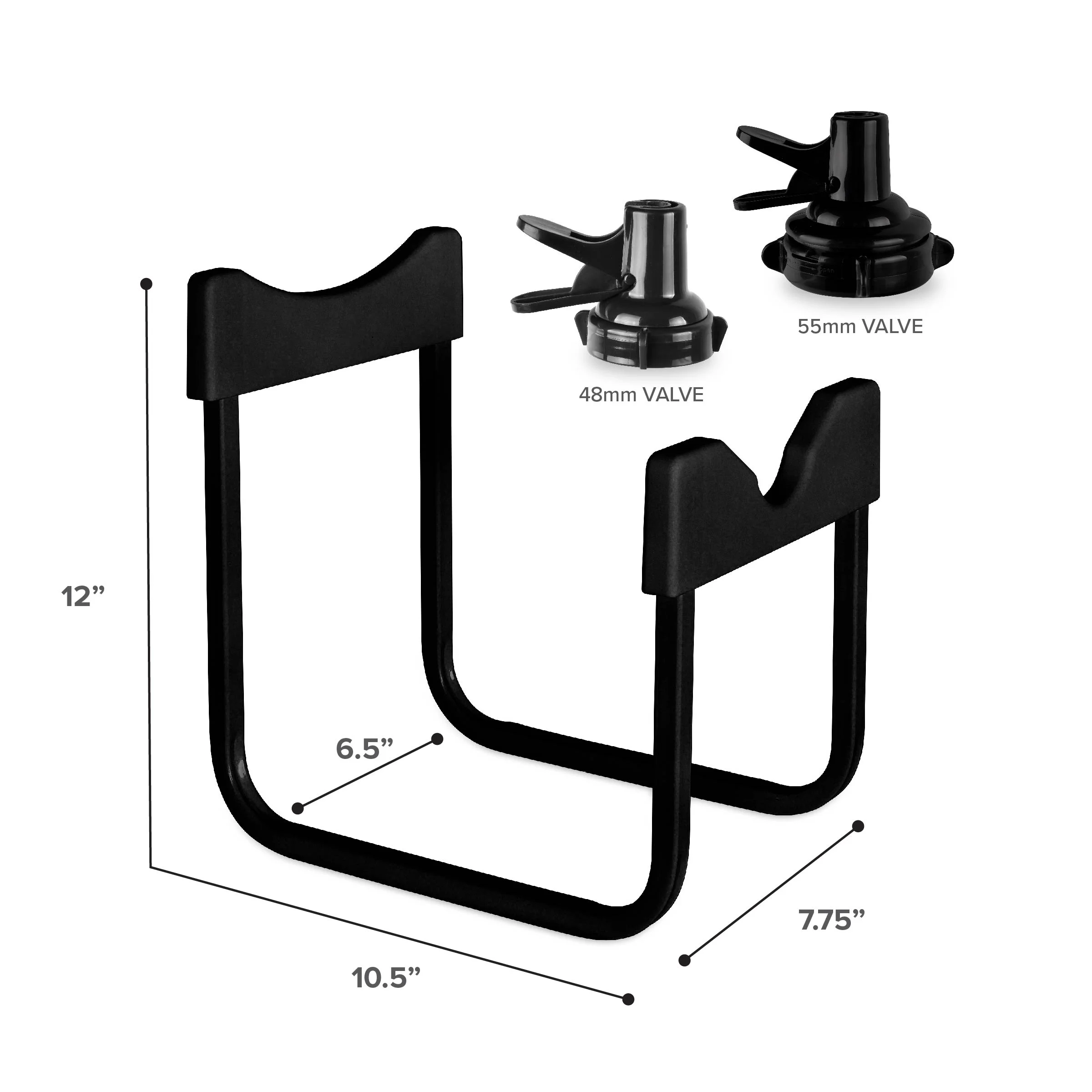 Brio Stainless Steel 3-5 Gallon Water Jug Stand with 2 Dispenser Valves, Non-Slip Water Stand with Fast Flow Water Spout