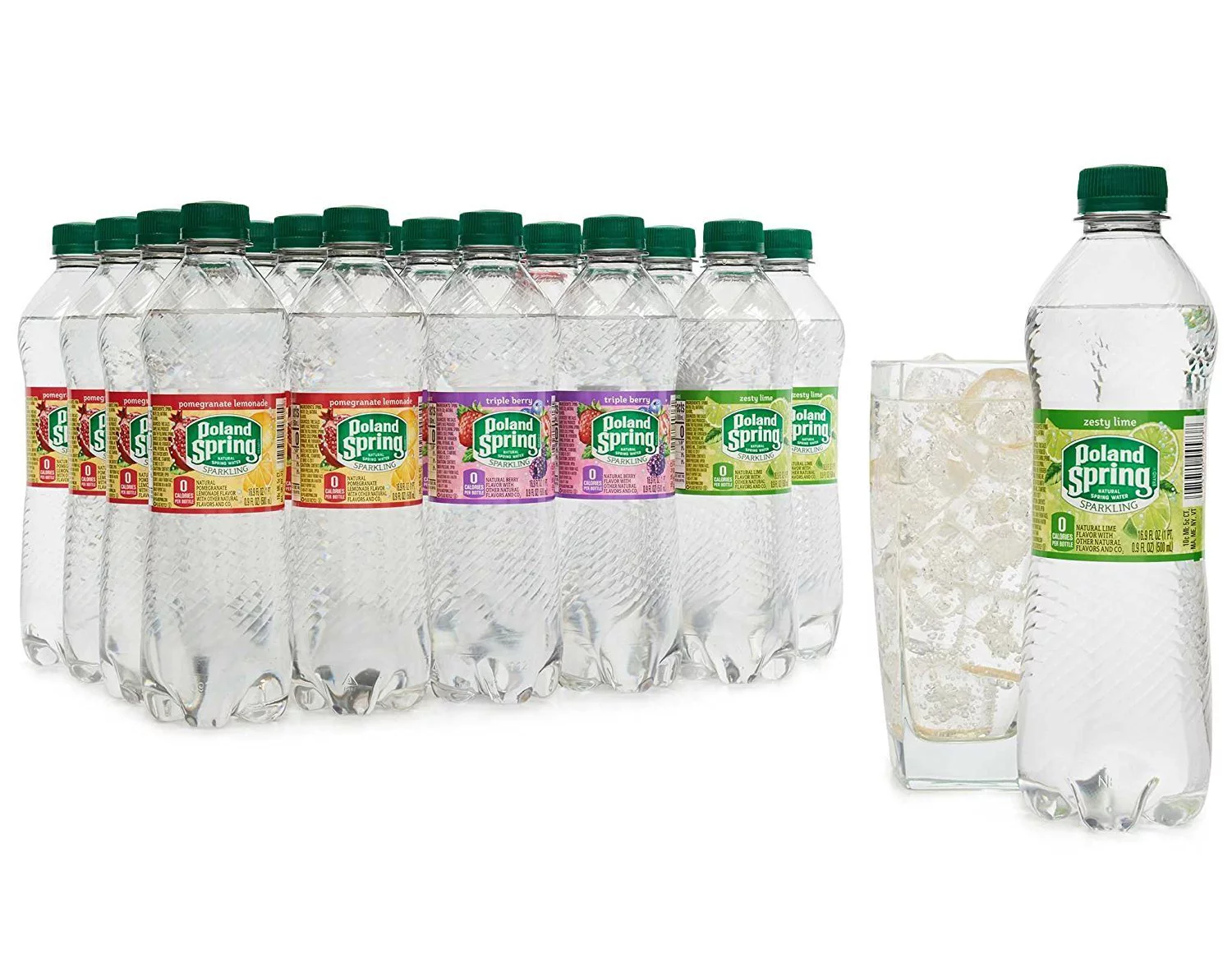 Poland Spring Sparkling Water 24 Count, 16.9 fl oz