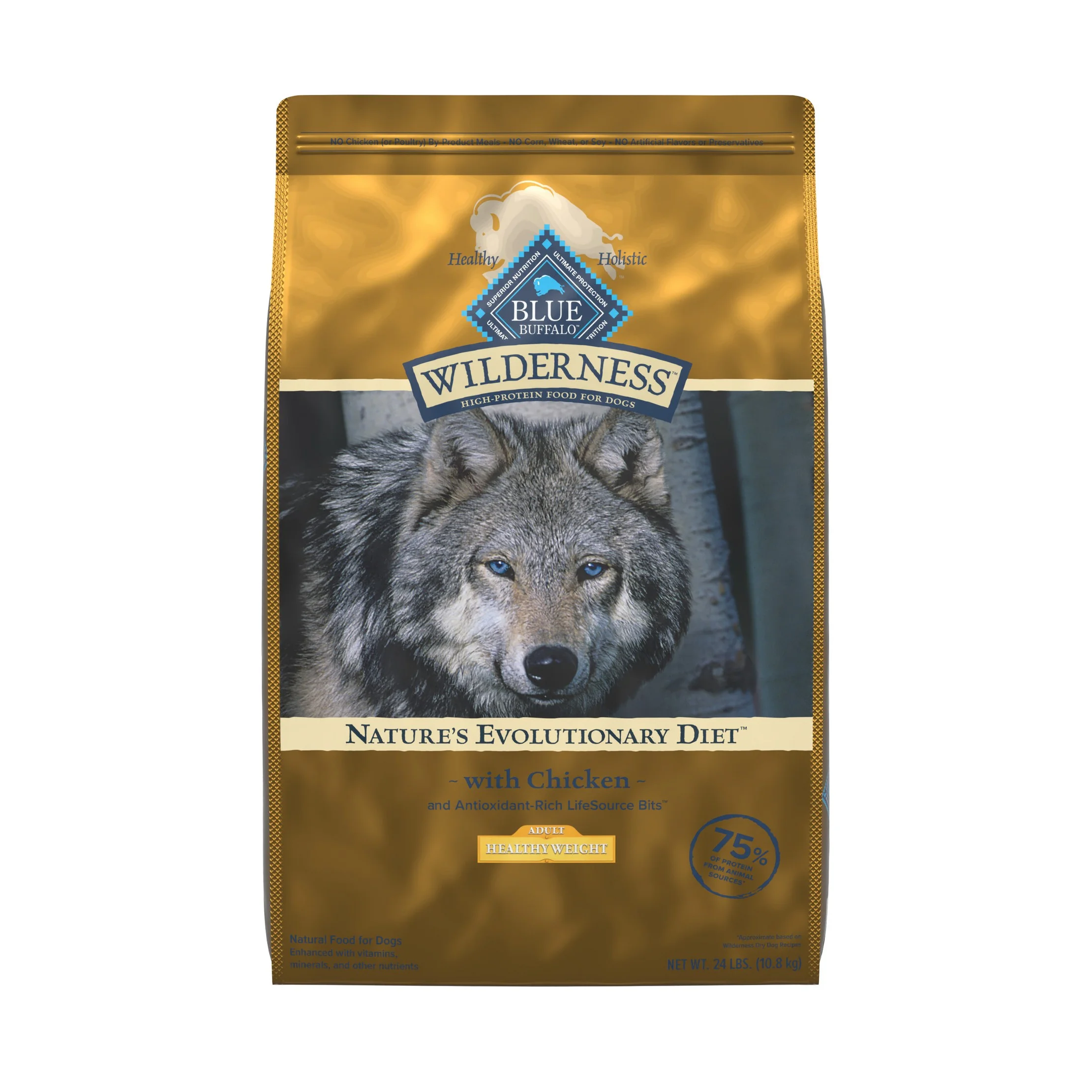 Healthy Weight Adult Dry Dog Food with Chicken Flavor - 24lbs